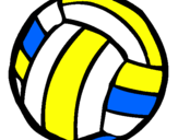 Desenho Bola de voleibol pintado por ...