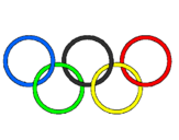 Desenho Argolas dos jogos olimpícos pintado por Papadesenhos