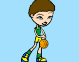 Desenho Jogadora de basquete pintado por kattia
