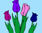 Desenho Tulipa pintado por ALINE E SUAS ROSAS