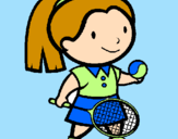 Desenho Rapariga tenista pintado por  julia