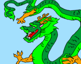 Desenho Dragão chinês pintado por Dragon Ball