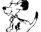 Desenho Cão com vento pintado por gabriela