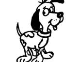 Desenho Cão atento pintado por gabriela