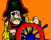 Desenho Capitão pirata pintado por gabriel  adora  colorir