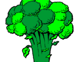 Desenho Brócolos pintado por brócoli