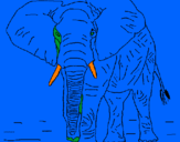 Desenho Elefante pintado por mateus  