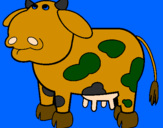 Desenho Vaca pensativa pintado por tomas cavaco