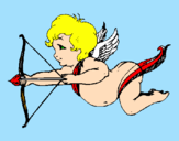 Desenho Cupido a voar pintado por rychardth