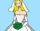 Desenho Noiva pintado por Felipe¹