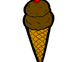 Desenho Cone de gelado pintado por FELIPE