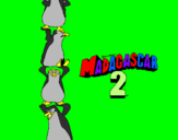 Desenho Madagascar 2 Pingüinos pintado por Mateus Miranda Ferraz