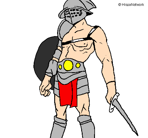 Desenho Gladiador pintado por rhayner