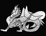 Desenho Dragão de mar pintado por dragao