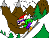 Desenho Esquiador pintado por Eduardo