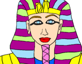 Desenho Tutankamon pintado por Mariana M.
