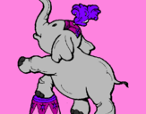 Desenho Elefante pintado por maria fer