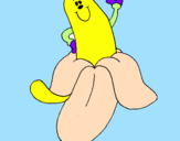 Desenho Banana pintado por laura