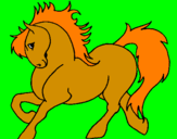 Desenho Cavalo robusto pintado por Priscilla