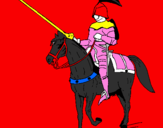 Desenho Jóquei a cavalo pintado por luka
