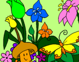 Desenho Fauna e Flora pintado por meire