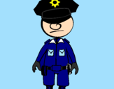 Desenho Agente de polícia pintado por tamara fofa kova...