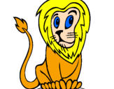 Desenho Leão pintado por fefe gatinha