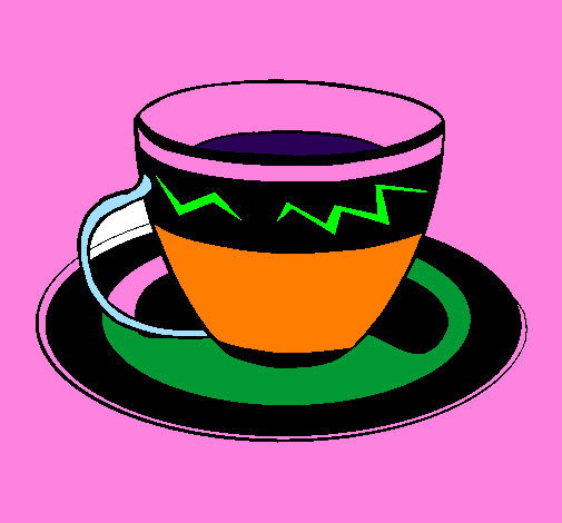 Desenho Taça de café pintado por ANA   CLARA