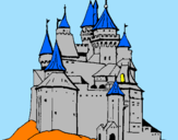 Desenho Castelo medieval pintado por carlos