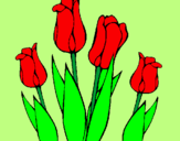 Desenho Tulipa pintado por Joana 