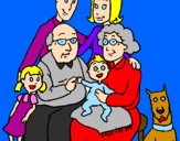 Desenho Família pintado por beatriz