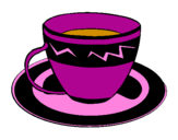 Desenho Taça de café pintado por elisa