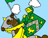 Desenho Cavaleiro a cavalo pintado por peh,