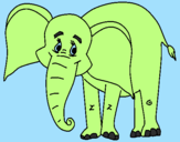 Desenho Elefante feliz pintado por wanessa