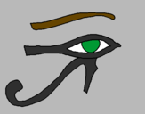 Desenho Olho de hórus pintado por josefina