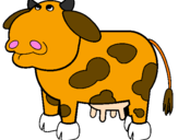 Desenho Vaca pensativa pintado por gustavo