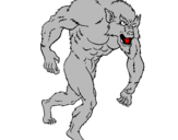 Desenho Homem lobo pintado por diogo