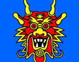 Desenho Cara de dragão pintado por zxrtd