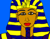 Desenho Tutankamon pintado por Priscilla