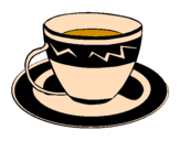 Desenho Taça de café pintado por Tuh