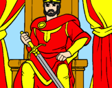 Desenho Cavaleiro rei pintado por pedro