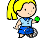 Desenho Rapariga tenista pintado por luiza
