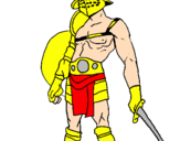Desenho Gladiador pintado por andre