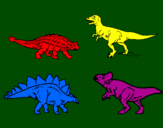 Desenho Dinossauros de terra pintado por Davi Stoll