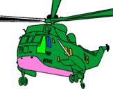 Desenho Helicoptero de resgate pintado por sauan