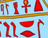 Desenho Hieróglifo pintado por leticia3d