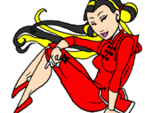 Desenho Princesa ninja pintado por beatriz aparecida