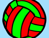 Desenho Bola de voleibol pintado por jeca