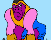 Desenho Gorila pintado por PEDRO VINÍCIUS