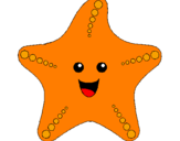 Desenho Estrela do mar pintado por carlota